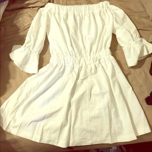 White dress size small off the shoulder